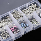 Maxbell 50 Sets DIY 9.5mm Prong Ring Snap Fasteners Press Studs Popper with Plier 2