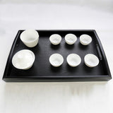 Maxbell Japanese Rectangular Fruit Food Server Tray Wooden Pallet B 45x35x4cm