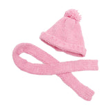 Maxbell Pink Cute Scarf Hat Cap Suit Winter Outfit for 18'' Doll Accs