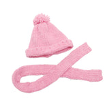 Maxbell Pink Cute Scarf Hat Cap Suit Winter Outfit for 18'' Doll Accs