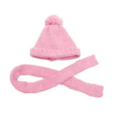 Maxbell Pink Cute Scarf Hat Cap Suit Winter Outfit for 18'' Doll Accs