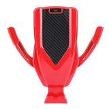 Maxbell Car Wireless Charger Automatic Clamping Phone Holder Sensor Mount Wine Red