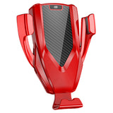 Maxbell Car Wireless Charger Automatic Clamping Phone Holder Sensor Mount Wine Red