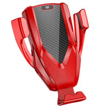 Maxbell Car Wireless Charger Automatic Clamping Phone Holder Sensor Mount Wine Red