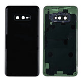 Maxbell Back Glass Replacement Battery Cover w/ Camera Lens for Samsung S10E Black