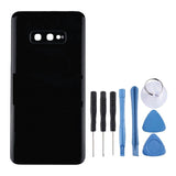Maxbell Back Glass Replacement Battery Cover w/ Camera Lens for Samsung S10E Black