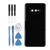 Maxbell Back Glass Replacement Battery Cover w/ Camera Lens for Samsung S10E Black