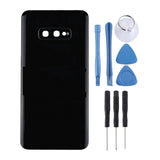 Maxbell Back Glass Replacement Battery Cover w/ Camera Lens for Samsung S10E Black