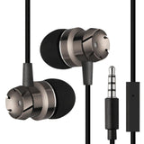 Maxbell 3.5mm SuperBass Music In-ear Stereo Headphones Headset With Mic Black