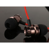 Maxbell 3.5mm SuperBass Music In-ear Stereo Headphones Headset With Mic Red