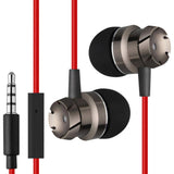 Maxbell 3.5mm SuperBass Music In-ear Stereo Headphones Headset With Mic Red