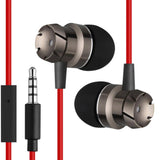 Maxbell 3.5mm SuperBass Music In-ear Stereo Headphones Headset With Mic Red