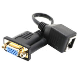 Maxbell VGA Female to RJ45 Female 15-pin PVC LAN Network Cable Network Adapter