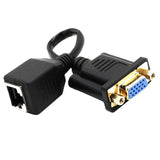 Maxbell VGA Female to RJ45 Female 15-pin PVC LAN Network Cable Network Adapter