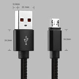 Maxbell 2.4A Current Fast USB Cable Charger Cord Android Charging Cable Black