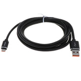 Maxbell 2.4A Current Fast USB Cable Charger Cord Android Charging Cable Black