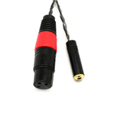 Maxbell Microphone Cable 3.5mm Male to XLR Female and 3.5mm Female Cable black