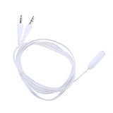 Maxbell 3.5mm Female to 2 Male Headphone Mic Audio Y Splitter Cable  silver