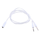 Maxbell 3.5mm Female to 2 Male Headphone Mic Audio Y Splitter Cable  silver