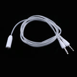 Maxbell 3.5mm Female to 2 Male Headphone Mic Audio Y Splitter Cable  silver