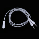 Maxbell 3.5mm Female to 2 Male Headphone Mic Audio Y Splitter Cable  silver