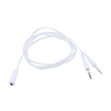 Maxbell 3.5mm Female to 2 Male Headphone Mic Audio Y Splitter Cable  silver