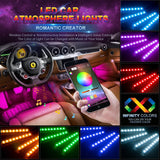 Maxbell Car LED Strip Lights LED App Control Interior Lights Sound Active Function