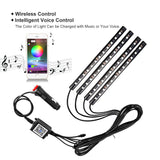 Maxbell Car LED Strip Lights LED App Control Interior Lights Sound Active Function