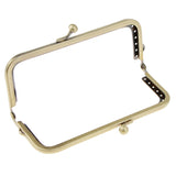 Squared Clutch Purse Frame Kiss Clasp Lock Handle DIY Bag Accessories 12.5cm