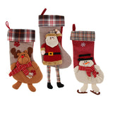 Maxbell Christmas Stocking 3D Plush Cuff Socks Bag for Party Decoration Accessory 01