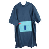 Maxbell Surf Changing Robe Beach Poncho Microfiber Bathrobe Bath Towel Adult Blue