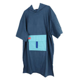 Maxbell Surf Changing Robe Beach Poncho Microfiber Bathrobe Bath Towel Adult Blue