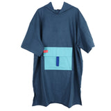 Maxbell Surf Changing Robe Beach Poncho Microfiber Bathrobe Bath Towel Adult Blue