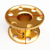 Maxbell Aluminum Scuba Diving Dive Finger Spool Snorkeling Guide Line Reel Golden