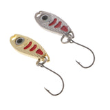 Maxbell 2Pcs Metal Spoons Fishing Lures Hard Sequins Baits with Single Hook 1.5g