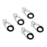 Maxbell 5pcs Stainless Steel Fishing Rod Guides Rod Repair Kit DIY Eye Rings 5.5mm