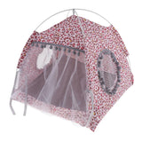 Maxbell Pet Cat Teepee House Summer Comfort Tent Cave Bed Kennel Non-slip M Leopard Print Pink