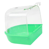 Maxbell Pet Birds Cage Hanging Bathtub Birds Parrots Bathroom Cage Box Toy Green-B