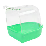 Maxbell Pet Birds Cage Hanging Bathtub Birds Parrots Bathroom Cage Box Toy Green-B