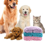 Maxbell Pet Dog Cleaning Drying Towel Absorbent Dog Bath Towel For Cat Dog Pink