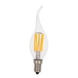 Maxbell LED Filament Candle Light Bulb For Chandelier Ceiling Light B-Warm White 6W