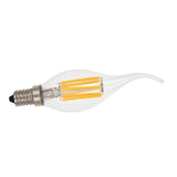 Maxbell LED Filament Candle Light Bulb For Chandelier Ceiling Light B-Warm White 6W