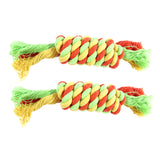 Maxbell 2 Pcs Pet Dog Cat Chew Toy Rope Knot Chewing Training Toys Clean Teeth