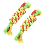 Maxbell 2 Pcs Pet Dog Cat Chew Toy Rope Knot Chewing Training Toys Clean Teeth