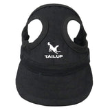 Maxbell Baseball Hat Sun-shading Bucket Cap with Ear Holes For Dog Pet Cats Black XL