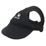 Maxbell Baseball Hat Sun-shading Bucket Cap with Ear Holes For Dog Pet Cats Black XL