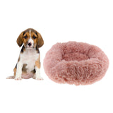 Maxbell Simple Winter Warm Pet Cushion Bed Cat Plush Nest Kennel Snuggle Dog Mat Pink