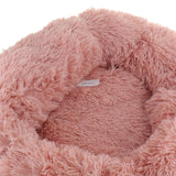 Maxbell Simple Winter Warm Pet Cushion Bed Cat Plush Nest Kennel Snuggle Dog Mat Pink