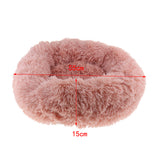 Maxbell Simple Winter Warm Pet Cushion Bed Cat Plush Nest Kennel Snuggle Dog Mat Pink