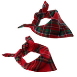 Maxbell Classic Plaid Dog Bandana - Your Dog Will Love These Very Much Red Green Plaid